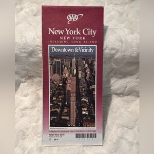 Vintage 1999 New York City Map - Downtown & Vicinity